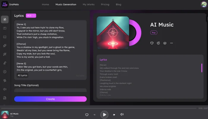 convert diss track to song