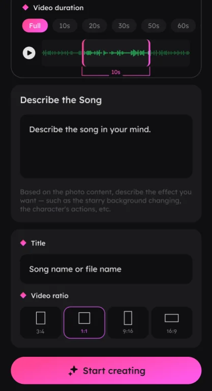 Customize the AI Music Video with InsMelo App