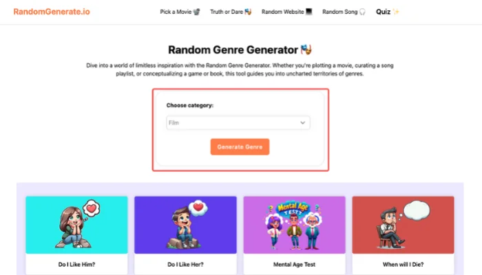 random song generator by genre