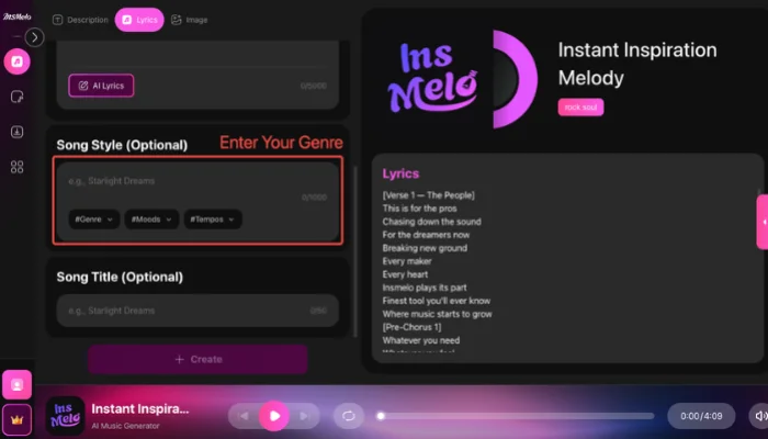 create music with insmelo