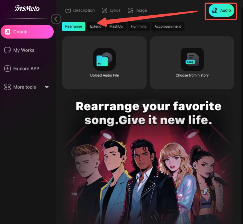 Make a Cover of a World Cup Song with InsMelo AI Rearrangement