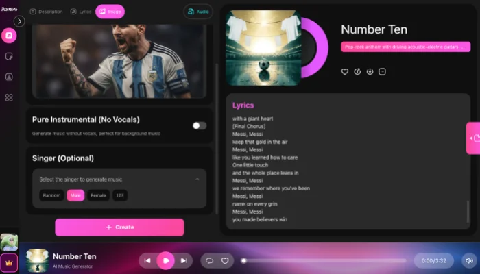 how to write a song about Messi