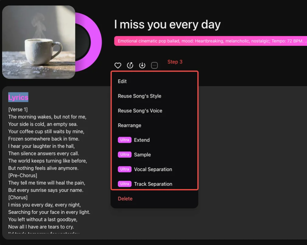 Using AI Melody Maker from Lyrics to Generate Melody